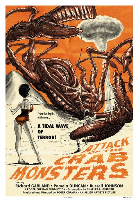Attack Of The Crab Monsters" Small by Stephen Sandoval - Hero Complex  Gallery