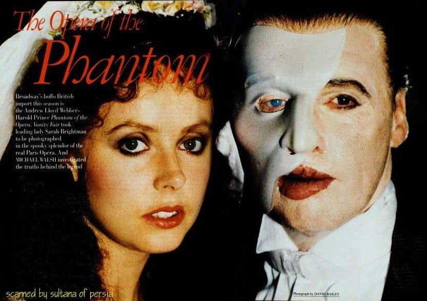 The Vintage Phantom Archives — Sarah Brightman and Michael Crawford in  Vanity...