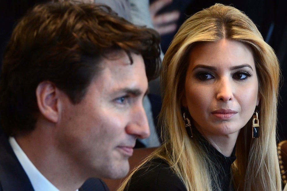 Ivanka Trump gets a night out with Justin Trudeau 2017 images