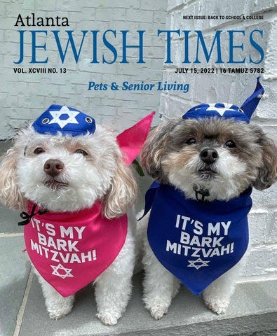 Atlanta Jewish Times, VOL. XCVIII NO. 13, July 15, 2022 by Atlanta Jewish  Times - Issuu