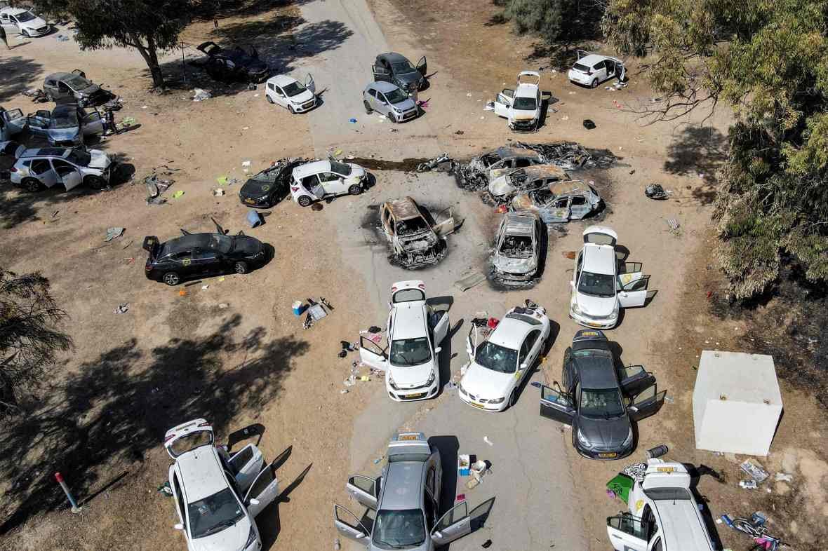 Volunteers collected 1,000 bodies from the site of the festival and nearby kibbutzim