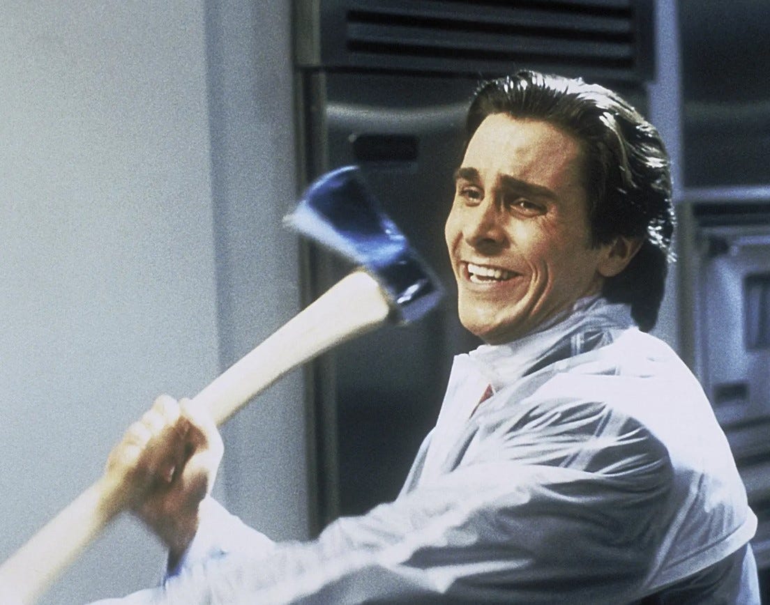 Image of Patrick Bateman in American Psycho