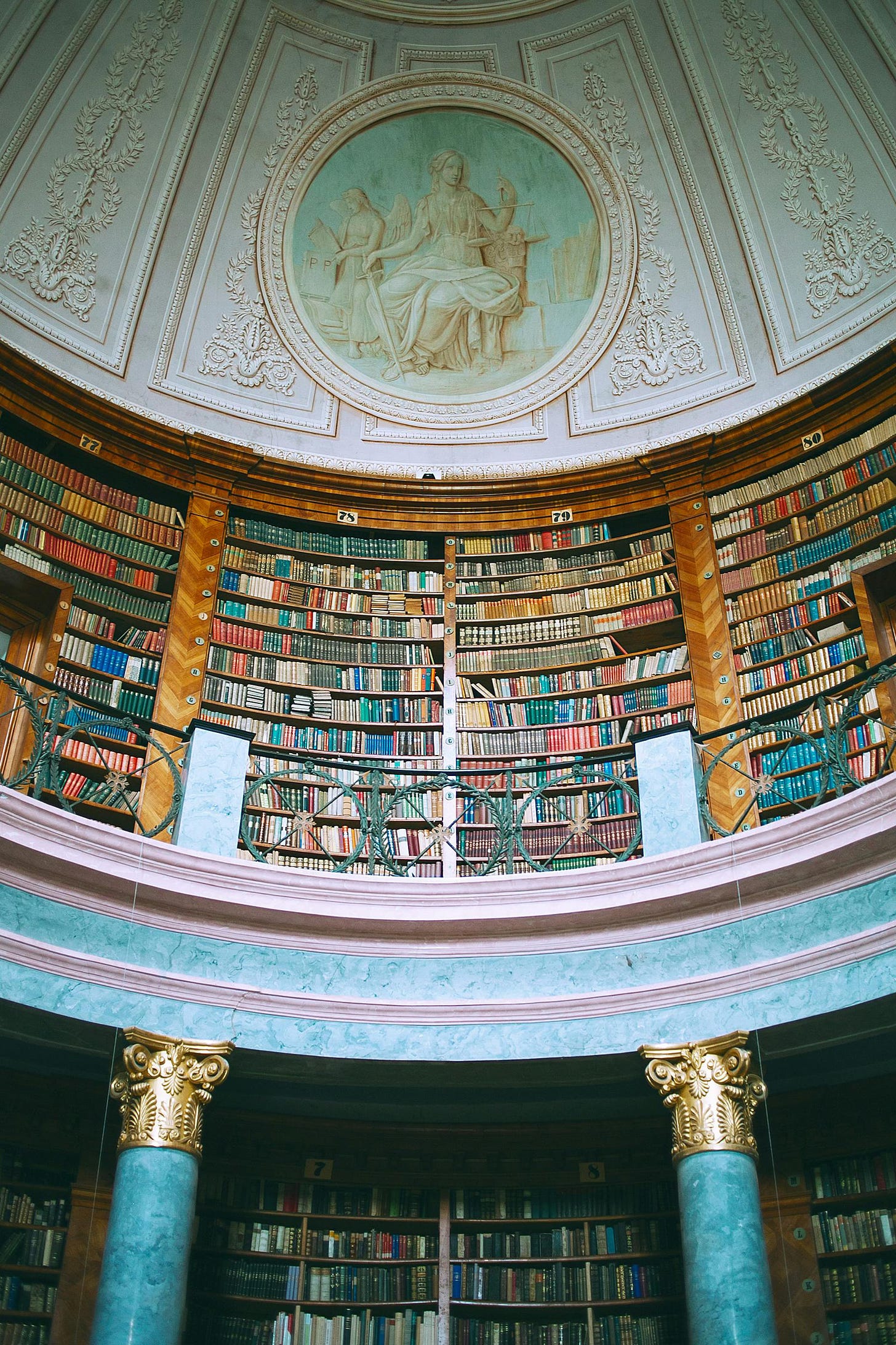 Interior of, according to the pexels url, "library in old stone palace with ornament on wall." I did NOT make this up!