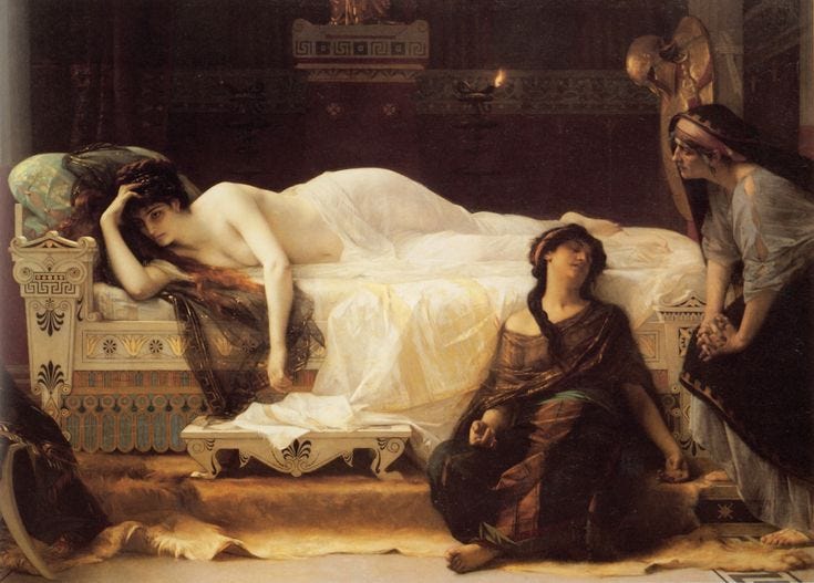 woman laying on bed painting #painting lying down classic art #couch  Alexandre Cabanel #Phaedra #2K #wal… | Renaissance art paintings, Woman  laying, Renaissance art
