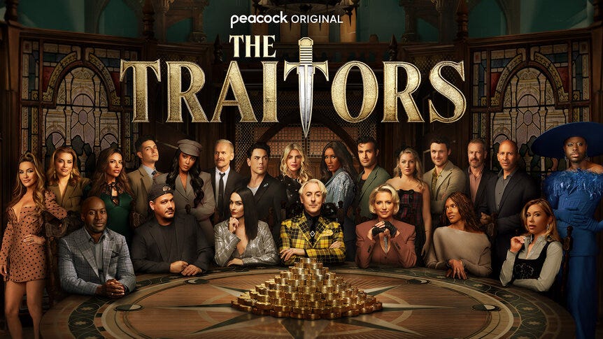 The Traitors on Peacock | Double Take TV Newsletter | Jenni Cullen