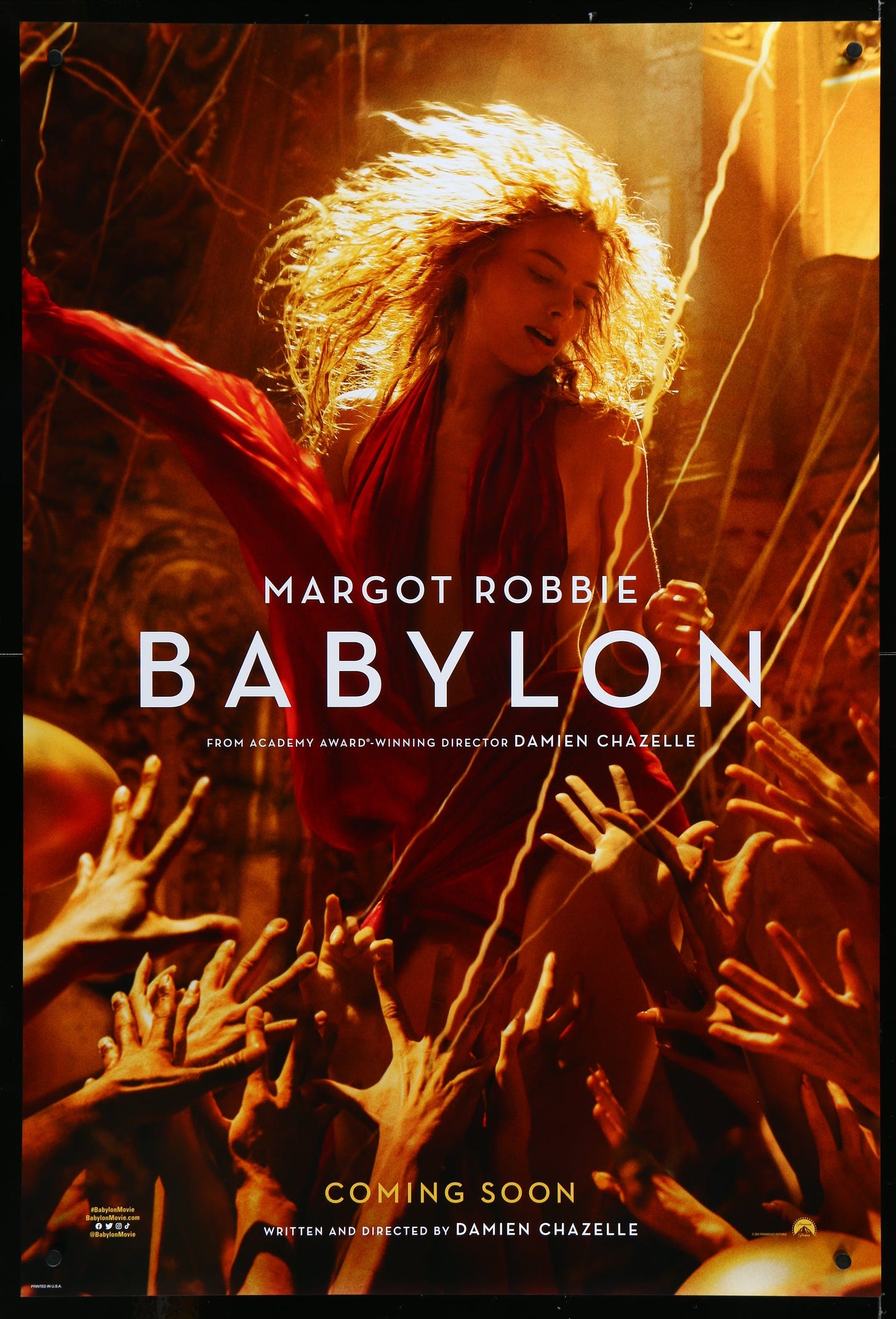 Babylon Advance One Sheet - Margot Robbie – Originalcinemaposters