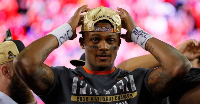 deshaun watson misses senior bowl over cleveland browns wishes 2017