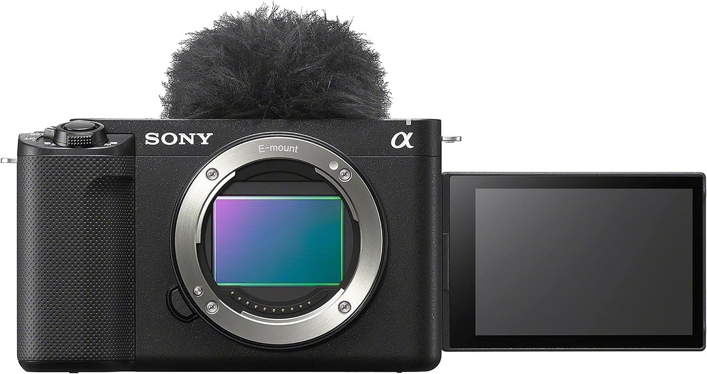 Sony ZV-E1 full-frame mirrorless camera with advanced features for professional-level vlogging and content creation