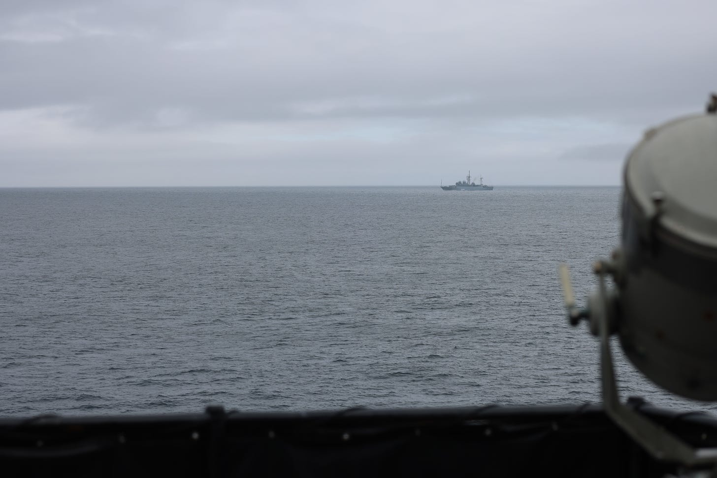 Coast Guard Cutter Alex Haley (WMEC 39) detected and followed a Russian Federation Vishnya-class naval vessel Monday, August 5, south of the Aleutian Islands, Alaska. U.S. Coast Guard Photo