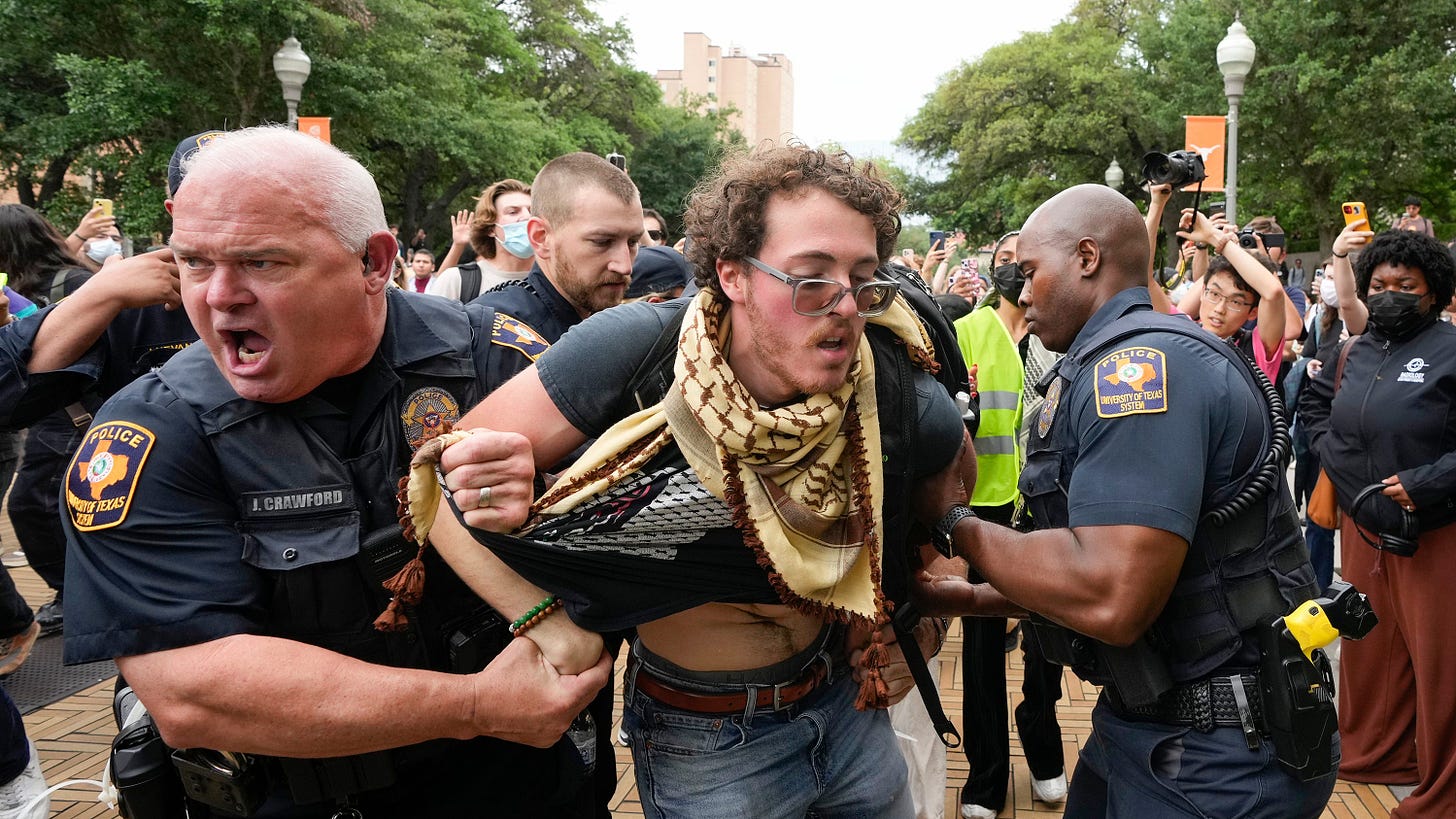 Several arrested at UT-Austin for pro-Palestinian peaceful protest