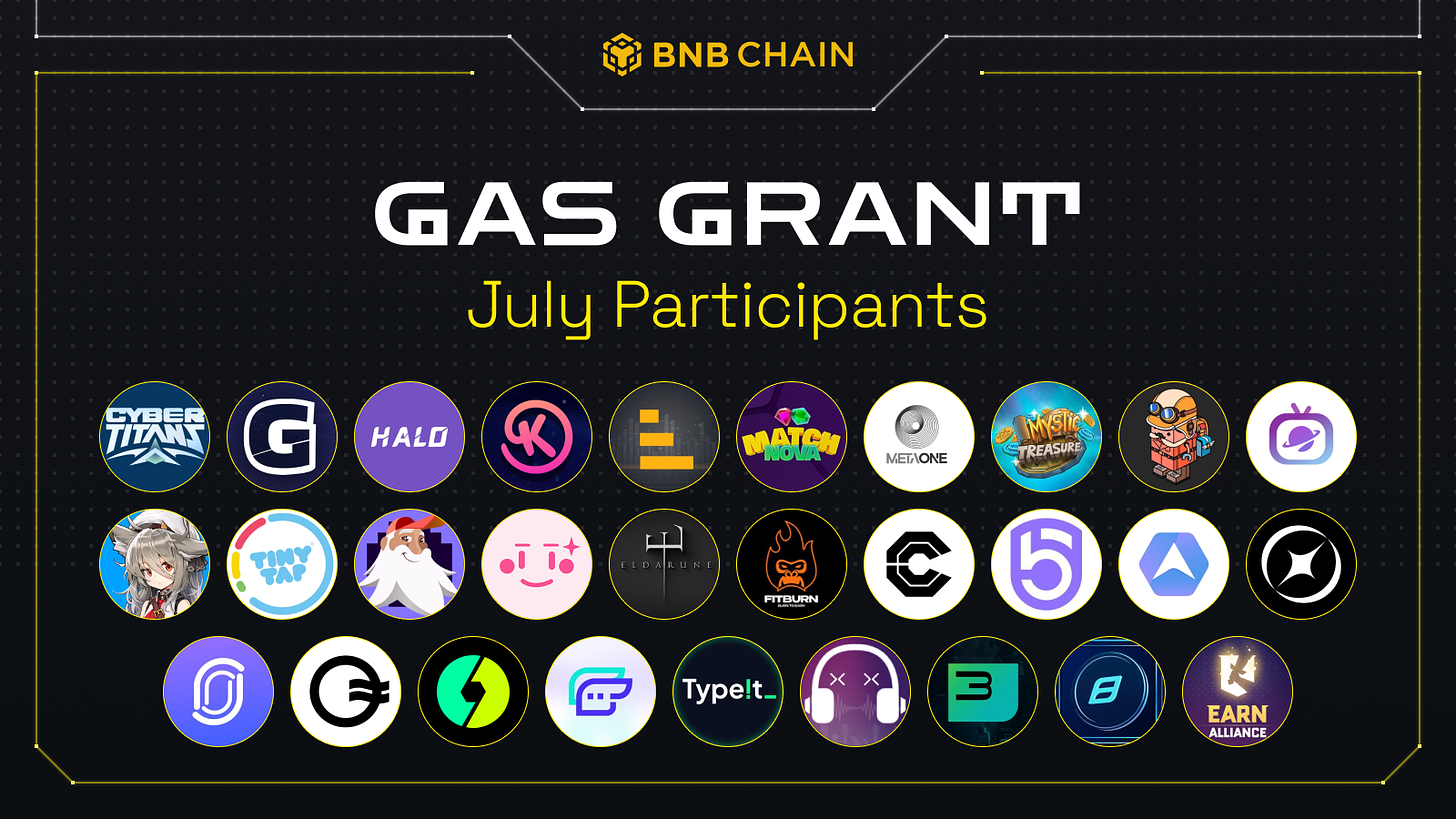 Gas Grant Participants Announcement - July