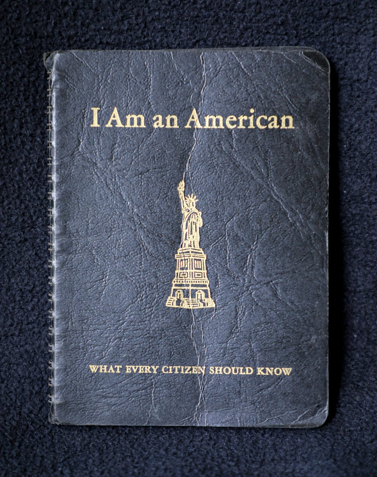 a passport with the statue of liberty on it