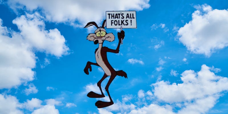 Wile E. Coyote retires after 72 433 falls