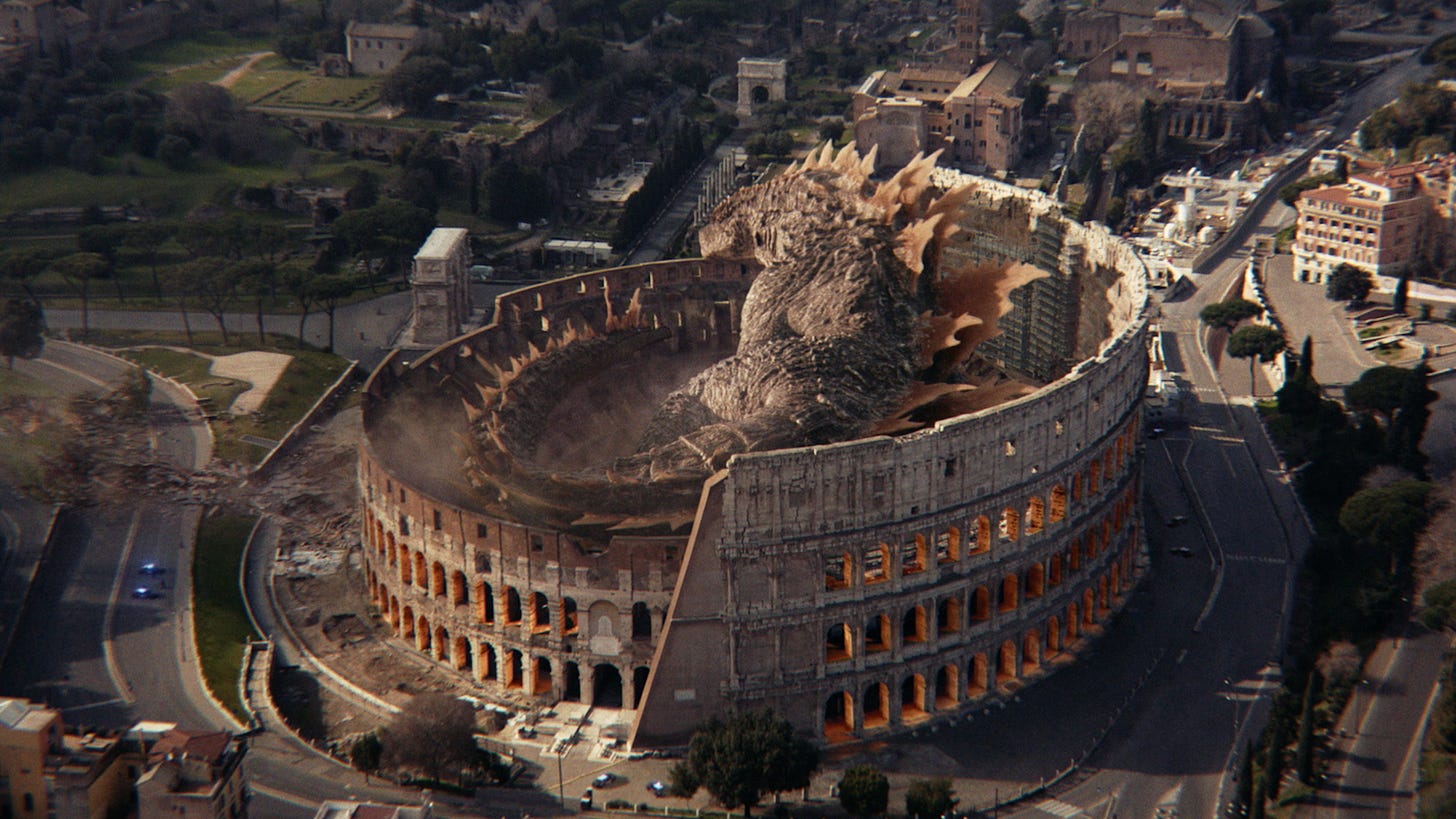 Godzilla in the Colosseum (Godzilla x Kong: The New Empire (2024) Image  Gallery)