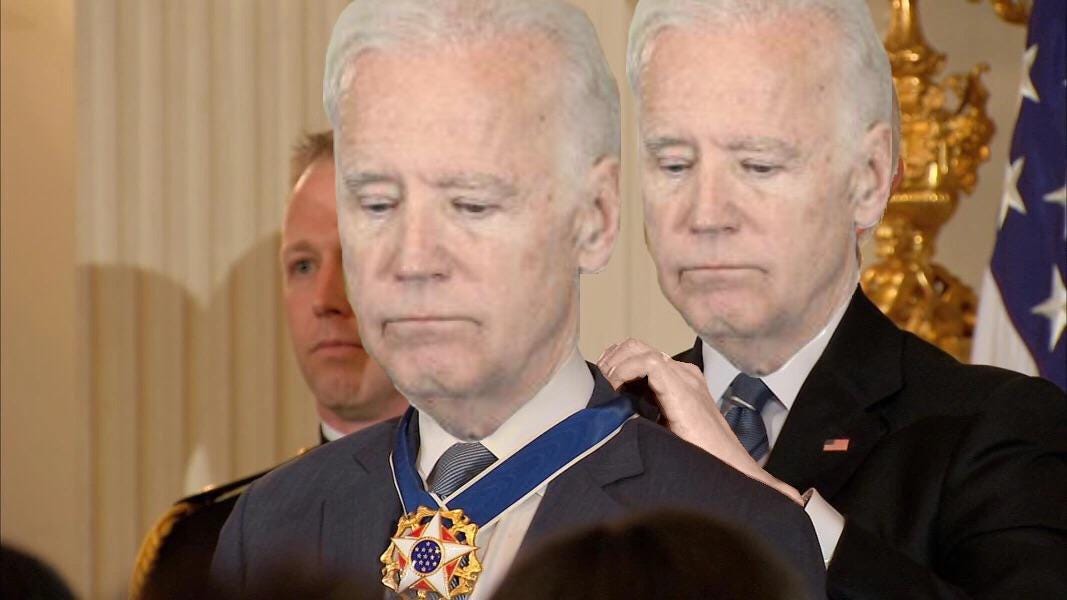 Biden giving himself a medal : r/MemeTemplatesOfficial