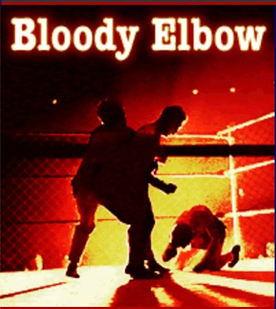 The original Bloody Elbow logo 2007 designed by Miles Kurland
