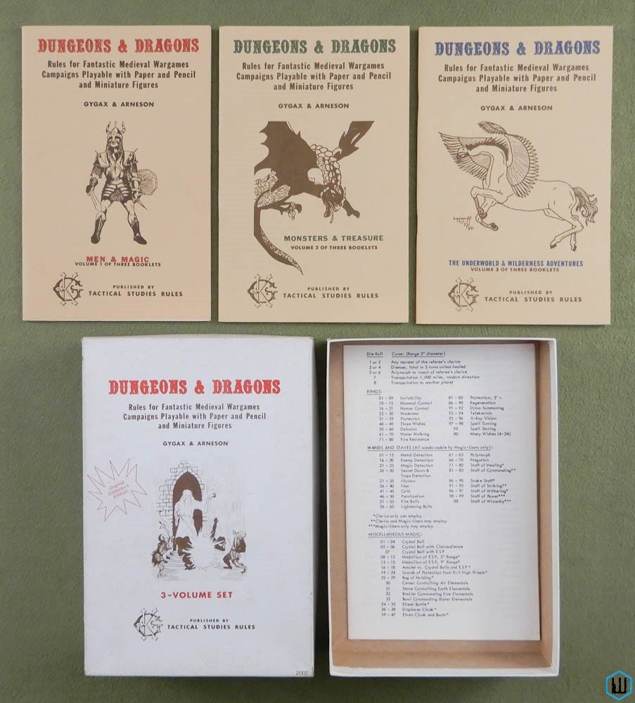 The contents of white box D&D.