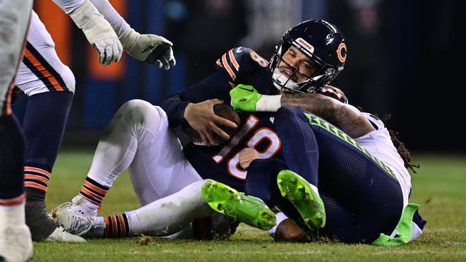 Thomas Brown says 'shared accountability' for Caleb Williams sacks