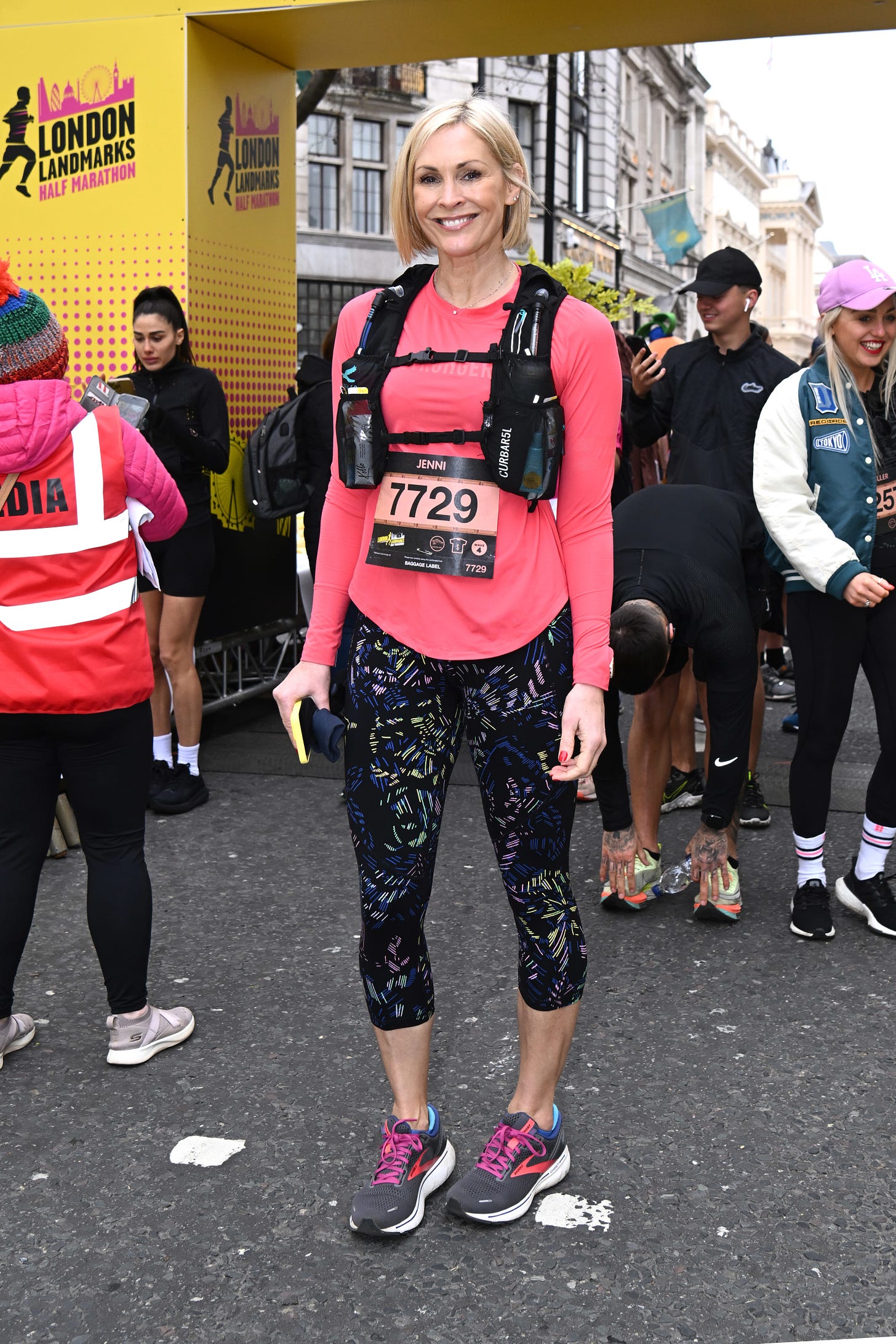 Jenni Falconer ready to run the London Landmarks Half Marathon in 2023