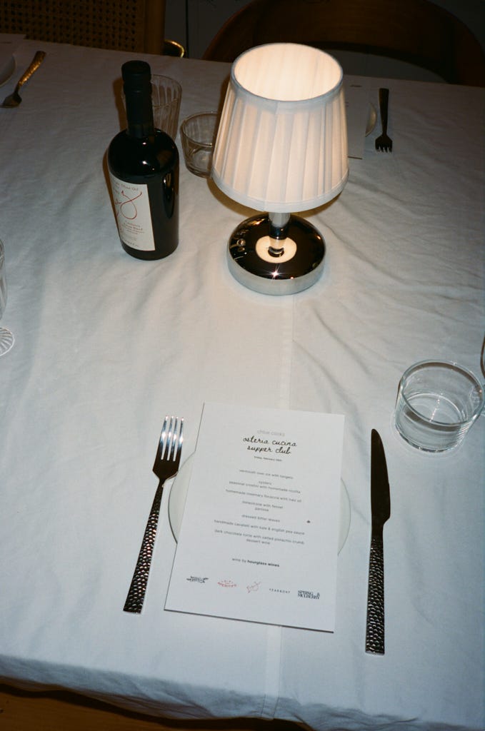 The table at Chloe's latest supper club