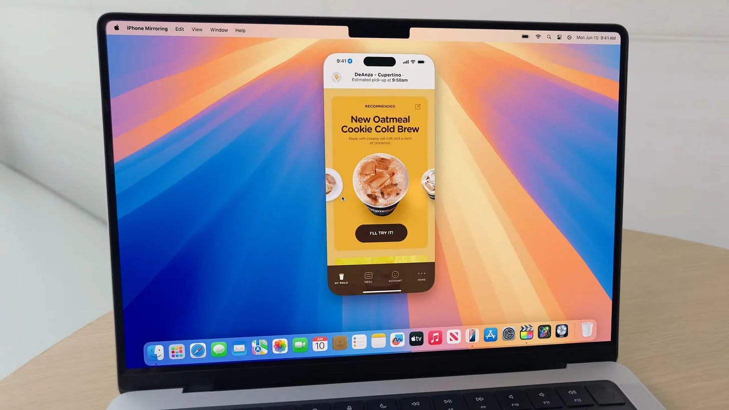 Avec iPhone Mirroring, pilotez tout votre iPhone depuis votre Mac