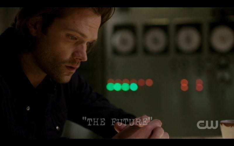 supernatural the future sam winchester begging with computer