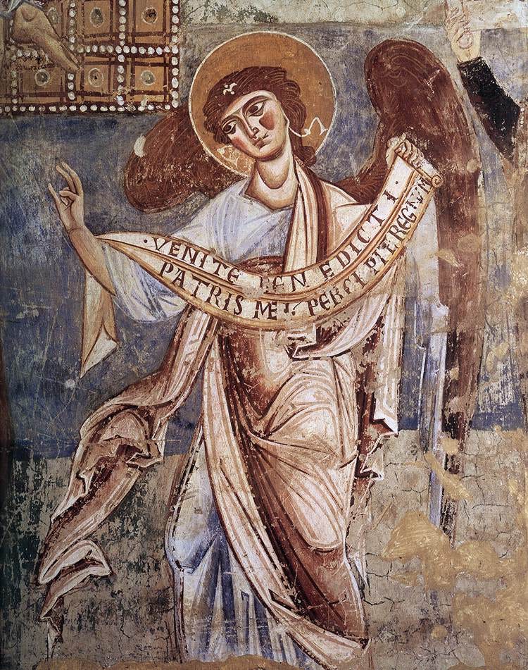 Angel of the Last Judgment by ROMANESQUE PAINTER, Italian