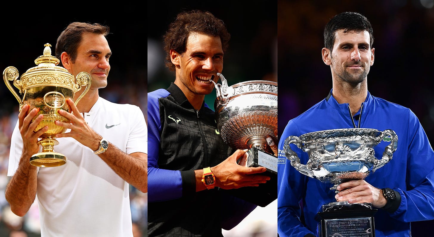 Why Federer, Nadal and Djokovic have dominated particular tournaments ...