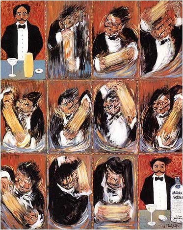 The Making of the Perfect Martini, Guy Buffet, Lithography, 2000 : r/Art
