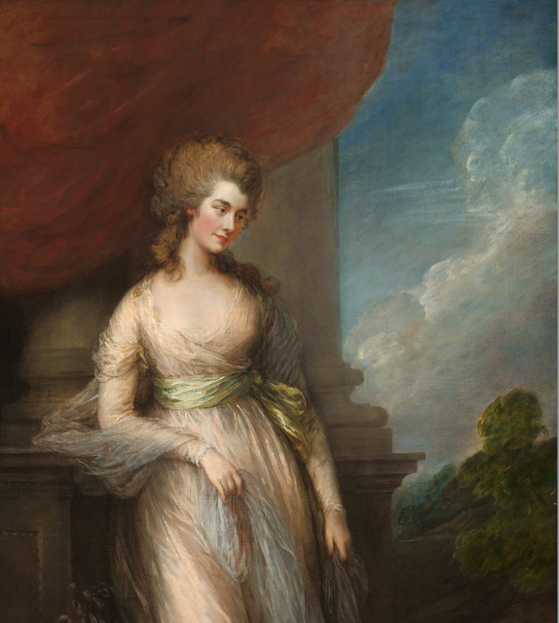 Georgiana, Duchess of Devonshire, by painter Thomas Gainsborough, 1783, from the collection of the National Gallery of Art, Andrew W. Mellon collection.