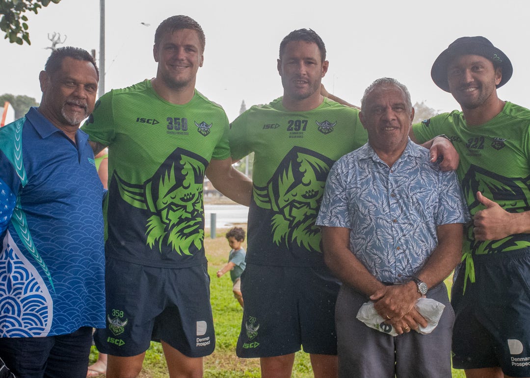 Canberra Raiders on Twitter: "It was great to have Raiders #3 Gerry De La  Cruz and #75 John 'Chicka' Ferguson at Captain's Run today! #UpTheMilk  https://t.co/aREhj4kaOL" / Twitter