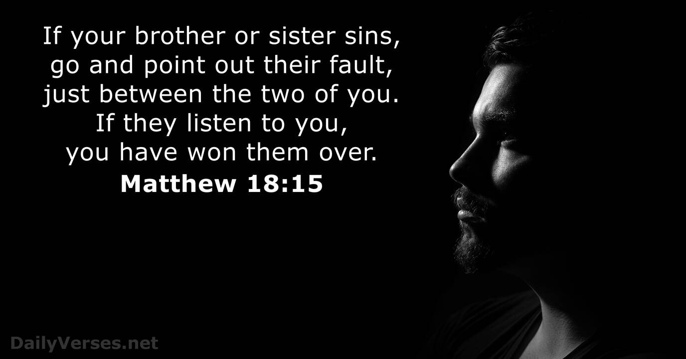Matthew 18:15 - Bible verse - DailyVerses.net