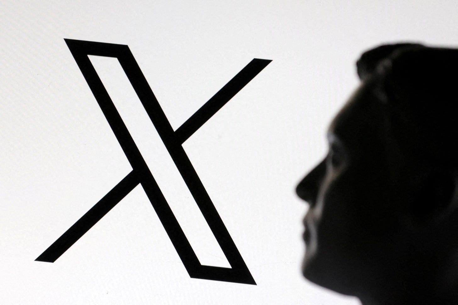 Illustration shows 3D-printed miniature model of Elon Musk and X logo