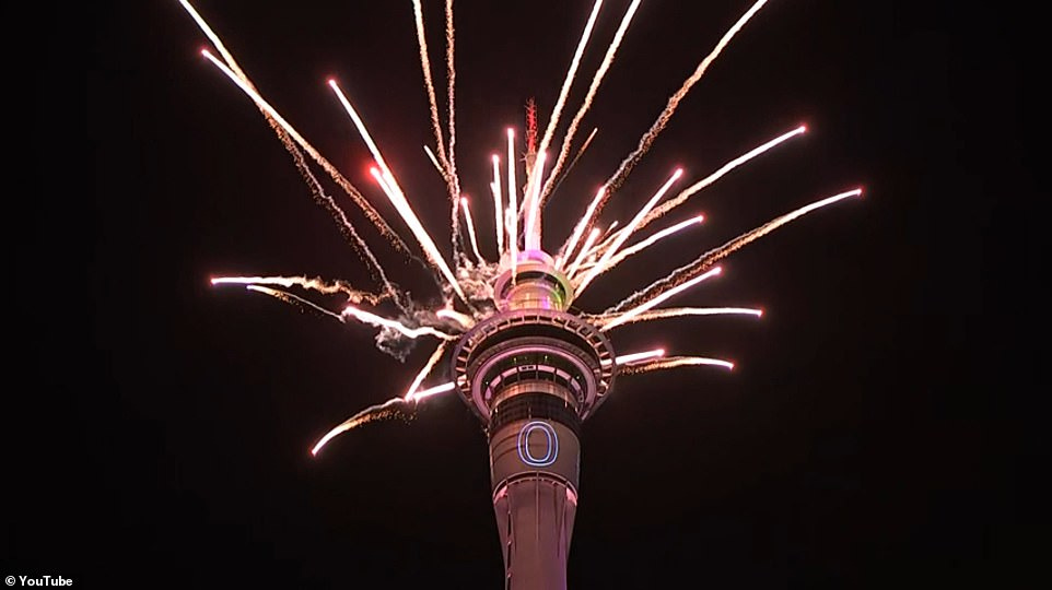 AUCKLAND: Fireworks blasted from Auckland's iconic Sky Tower as the clock struck midnight