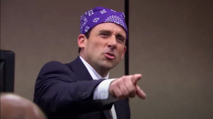 The Office' Fan Imagines Prison Mike in Quarantine With Epic Sidewalk Chalk  Drawing