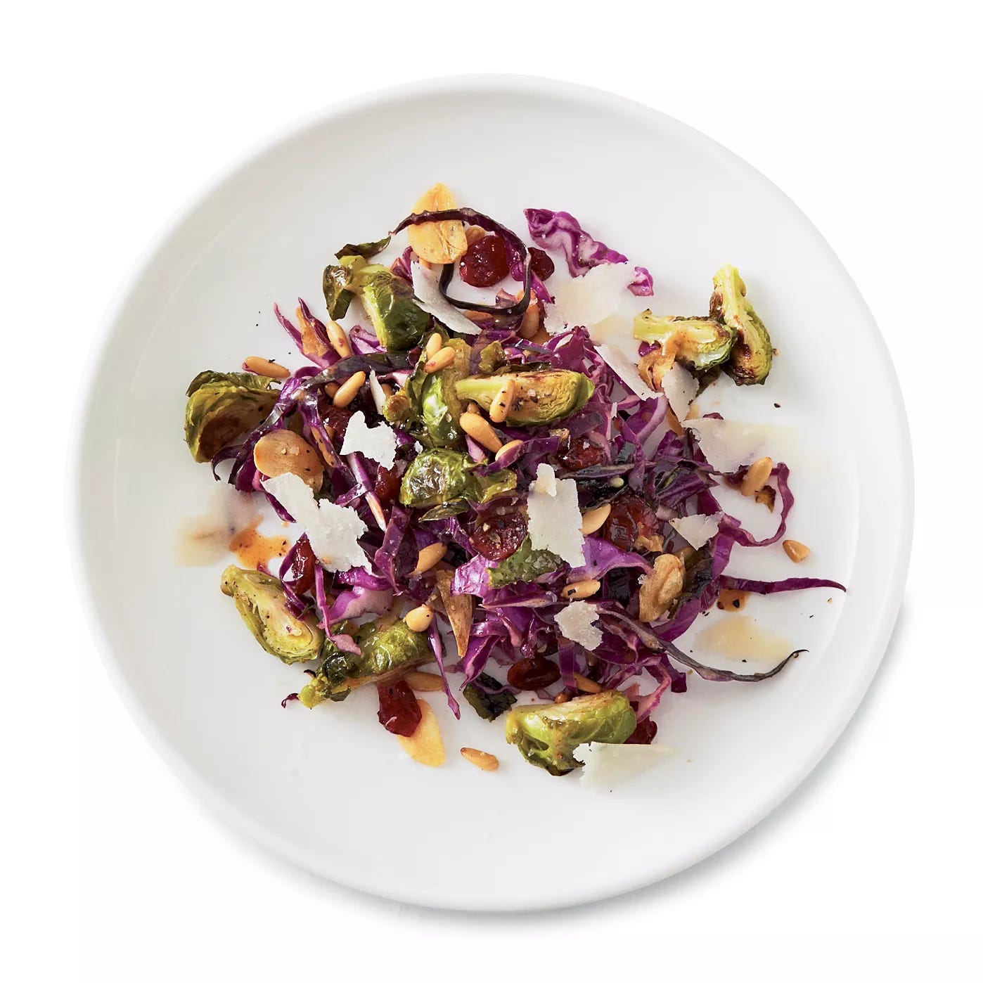 Roasted Brussels Sprouts with Cabbage and Pine Nuts. Photo © Kate Mathis