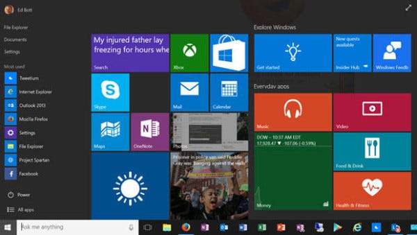 microsoft windows 10 build 10074 fixes bugs and brings back aero glass