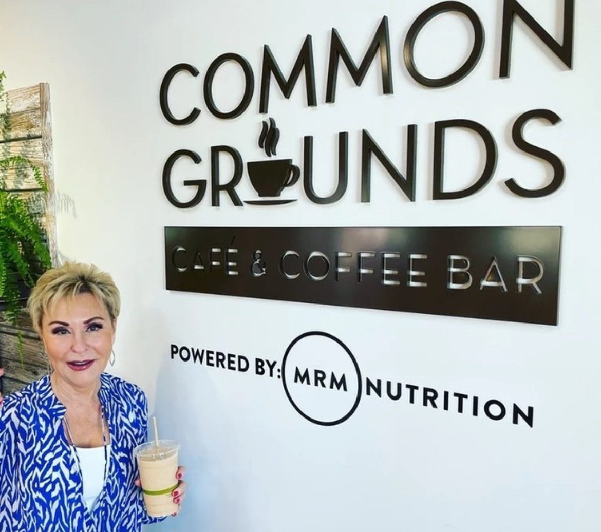 TERI founder Cheryl Kilmer shows off the coffee bar. The nonprofit helps improve the quality of life for children and adults with developmental and learning disabilities. Courtesy photo