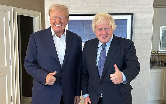 Boris Johnson e Trump