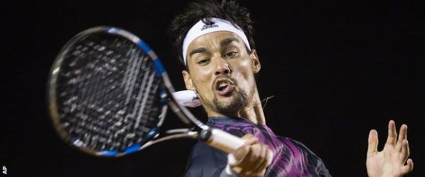 fabio fognini mouth stretched bare for david ferrer back rio open 2015