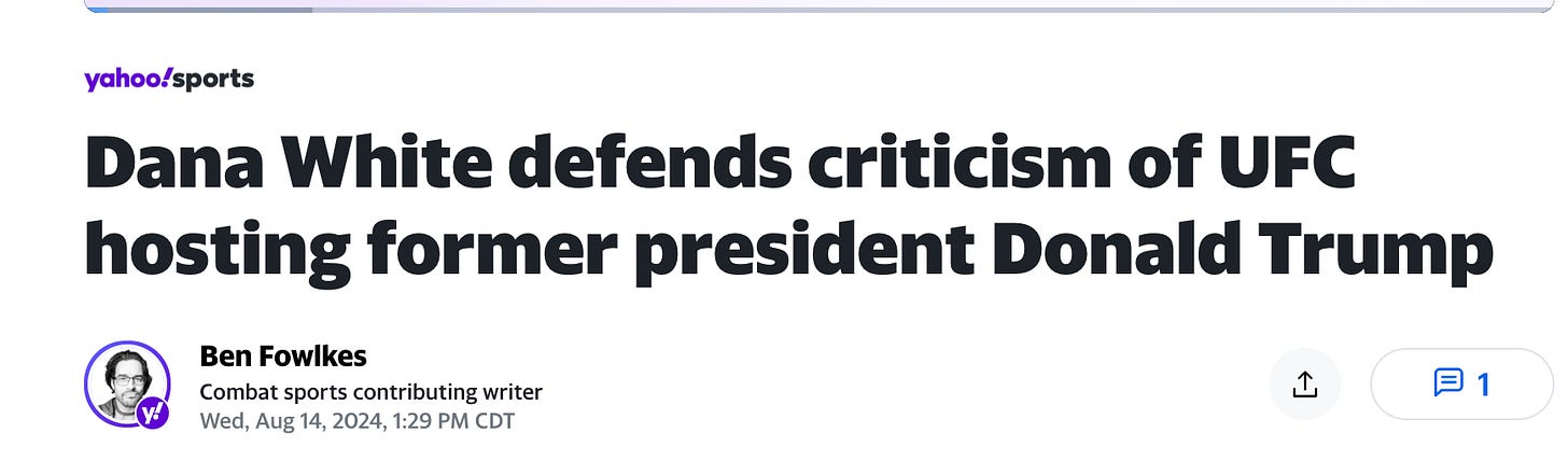 Dana White defends criticism of UFC hosting former president Donald Trump