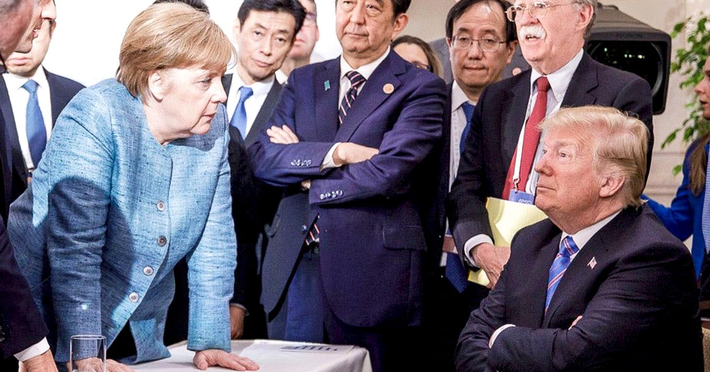Donald Trump, Angela Merkel G7 Summit Photo Explained