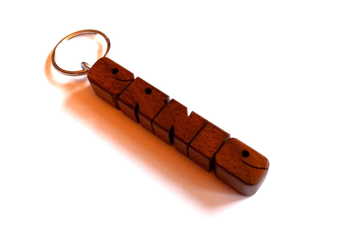 Walnut Wood Name Keychain