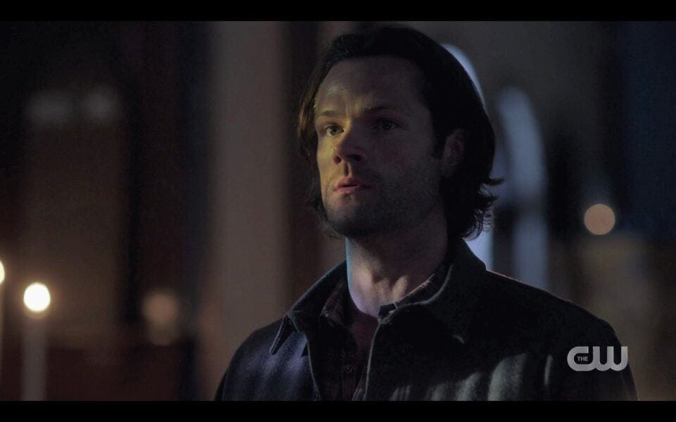 SPN Sam Winchester realizes Mikey allegiance to Lucifer in church 1519