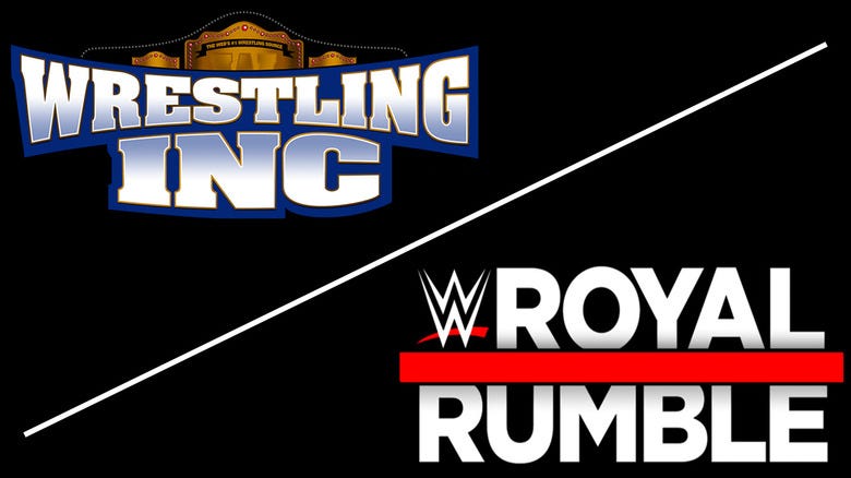 The Wrestling Inc and WWE Royal Rumble logos
