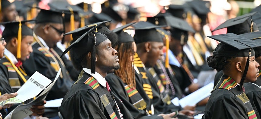 The 2023 Morehouse College commencement ceremony in Atlanta, Georgia.
