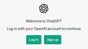 ChatGPT front page