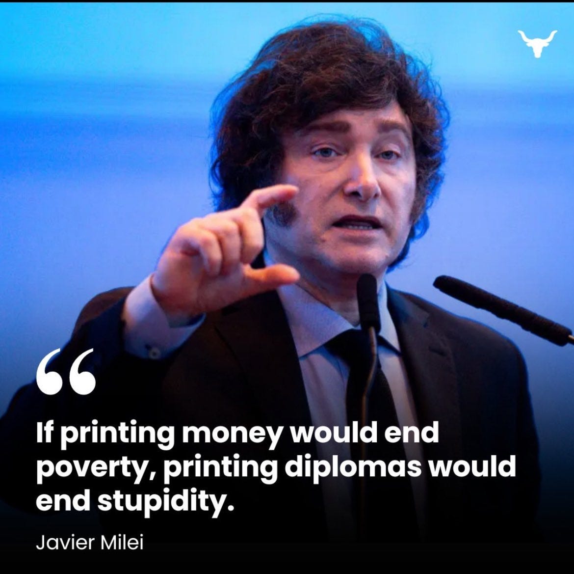 Craig M. Wax D.O. on X: "“If printing money would end poverty, printing  diplomas would end stupidity” @JMilei #ThinkBIGSundayWithMarsha  https://t.co/8wRwhutt6L" / X