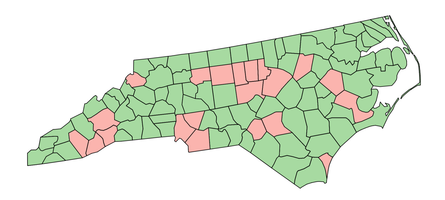 A map of the state of north carolina

Description automatically generated