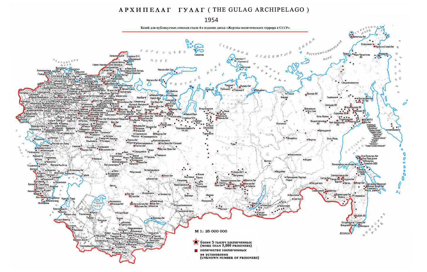 The Gulag Archipelago (The Soviet forced labor camp system) - Vivid Maps